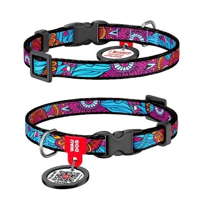 Нашийник для кішок Collar WAUDOG Nylon Літо, ширина 10 мм, довжина 20-30 см