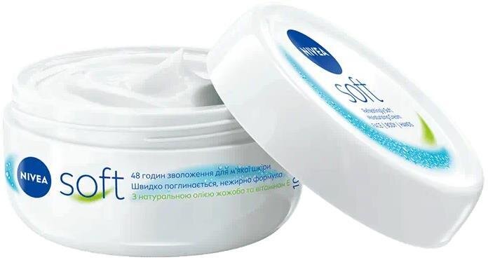 Крем Nivea Soft Інтенсивний зволожуючий для обличчя, рук та тіла (89059), 100 мл