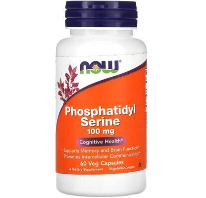 Фосфатидилсерин NOW Phosphatidyl Serine 100 мг вег. капсули №60