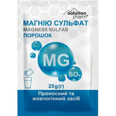 Магнію сульфат порошок по 25 г у пак.