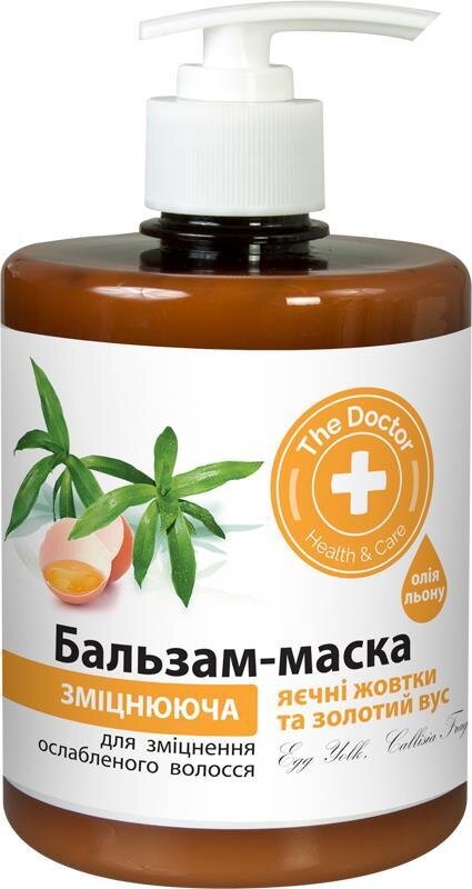 Бальзам-маска для волосся The Doctor Яєчні жовтки і золотий вус, 500 мл