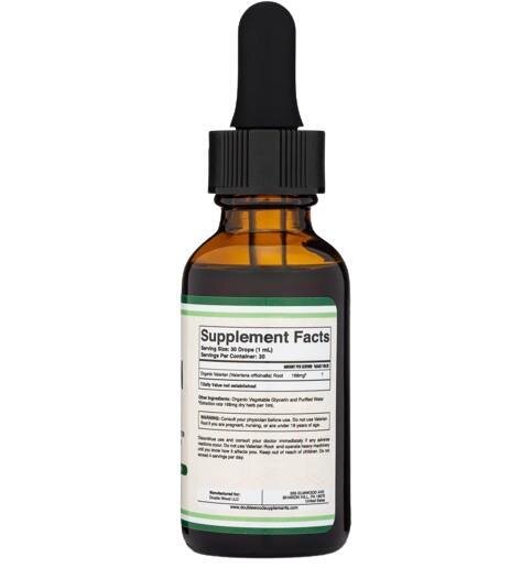 Валеріани корінь Double Wood Valerian Root Drops 168 мг в 1 мл, 30 мл
