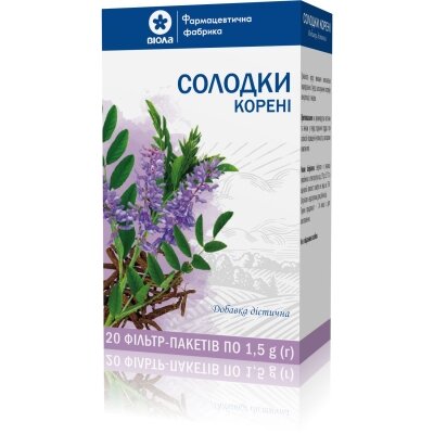 Солодки корені Віола по 1,5 г №20 у філ-пак.