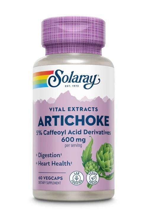 Артишоку екстракт Solaray Artichoke extract 600 мг, 60 веганських капсул