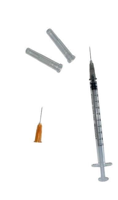 Шприц 1 мл Medicare Syringe 3-компонентний з двома голками (0,5 x 16 мм, 0,4 х 12 мм), 1 штука