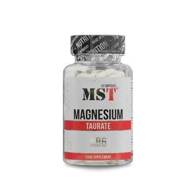 Магній таурат + вітамін B6 MST Nutrition Magnesium Taurate + Vitamin B6, 60 капсул