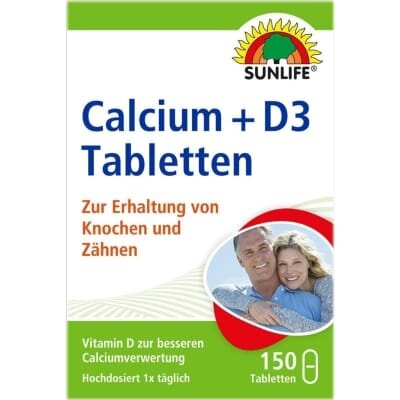 Вітаміни Sunlife Calcium 400 mg + D3 5 µg таблетки №150