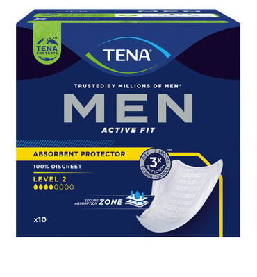 Прокладки урологічні для чоловіків Tena Men Active Fit Level 2, 10 штук