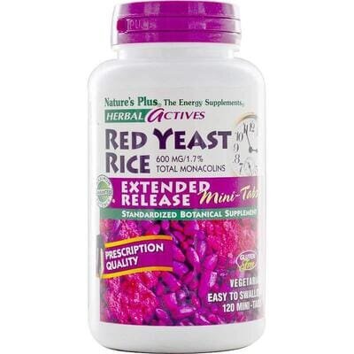 Червоний дріжджовий рис Nature's Plus Red Yeast Rice Herbal Actives 600 мг, 120 таблеток