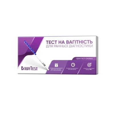 Тест-смужка Baby test для визначення вагітності 4 мм, 1 штука