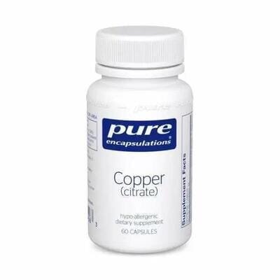 Мідь (цитрат) Pure Encapsulations Copper (citrate), 60 капсул