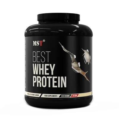 Протеїн сироватковий MST Nutrition BEST Whey Protein + Enzyme ванільне морозиво, 67 порцій, 2100 г