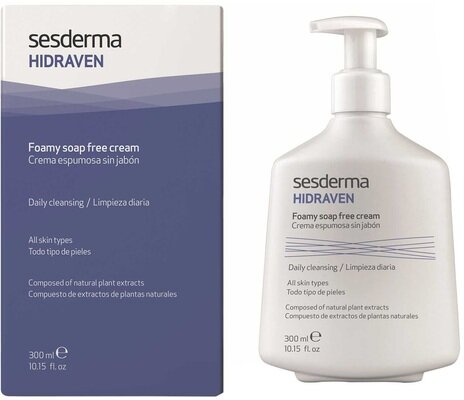 Крем-пінка для вмивання Sesderma Hidraven без мила для всіх типів шкіри, 300 мл