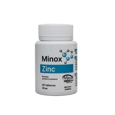 Вітаміни MinoX Zinc для росту волосся таблетки №60