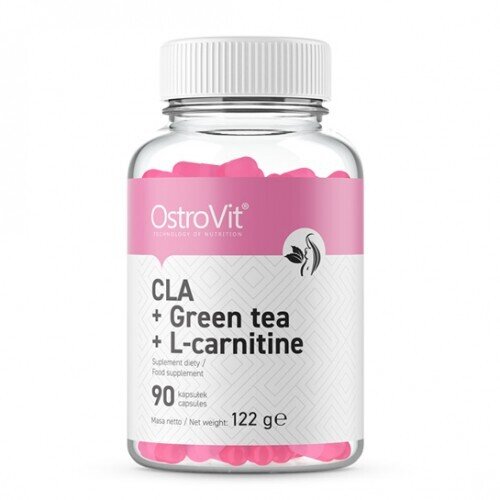 Жироспалювач OstroVit CLA + Green tea + L-carnitine, 90 капсул