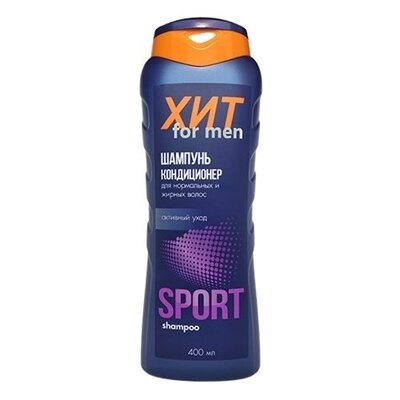 Шампунь-кондиціонер для чоловіків Аромат Хіт for men SPORT для нормального і жирного волосся, 400 мл
