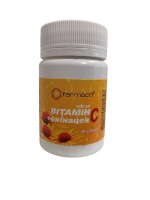 Вітамін С 500 мг + Ехінацея 50 мг Farmaco капсули №30