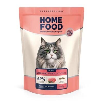 Корм сухий для котів Home Food Hairball Control виведення шерсті зі шлунка, 400 г