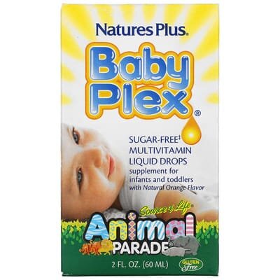 Мультивітаміни для дітей Nature's Plus Animal Parade Baby Plex, апельсин, 60 мл