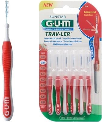 Інтердентальні щітки GUM TravLer, 0,8 мм, 6 шт