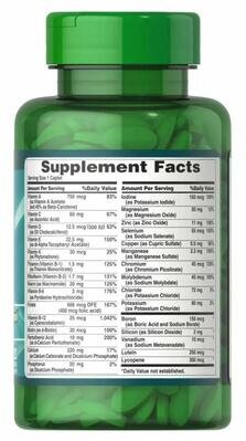 Вітамінно-мінеральний комплекс 50+ Puritan's Pride ABC Senior Multivitamin MultiMineral Formula, 120 каплет