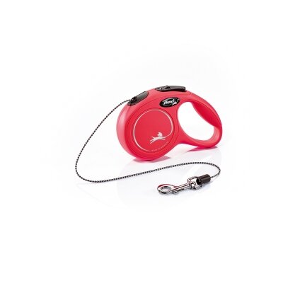 Повідець-рулетка Flexi New Classic CAT трос 3m/8кг червоний 23402