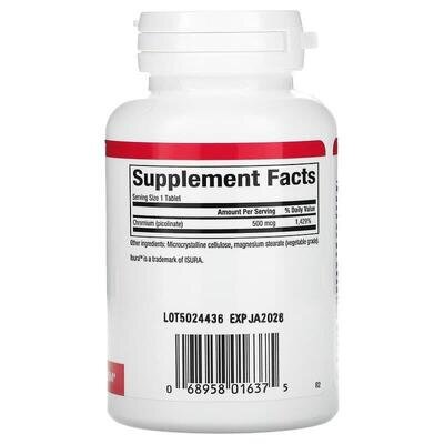 Хрому Піколінат Natural Factors Chromium Picolinate 500 мкг, 90 таблеток