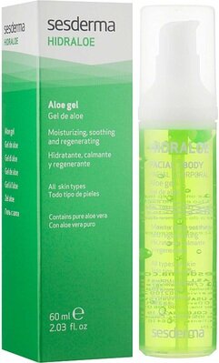 Гель-алое для обличчя і тіла Sesderma Hidraloe для відновлення шкіри заспокійливий, 60 мл