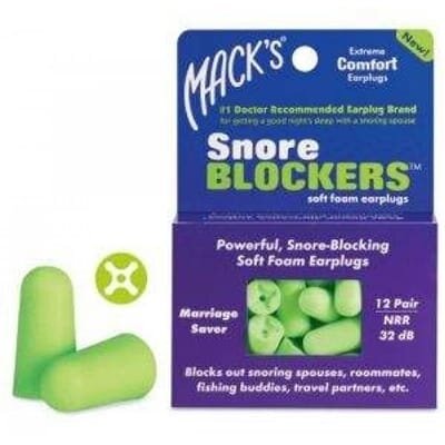 Беруші вкладки вушні MACK`S Snore Blockers 2810 поліпропіленові, 12 пар