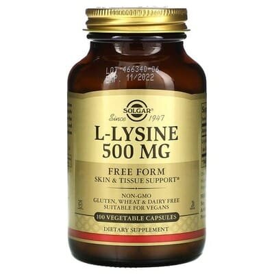 L-лізин Solgar L-Lysine 500 мг вег. капсули №100