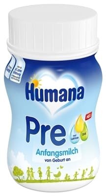 Суміш рідка молочна Humana PRE з LC PUFA, пребіотиками і нуклеотидами для дітей з 0 до 3 місяців, 90 мл
