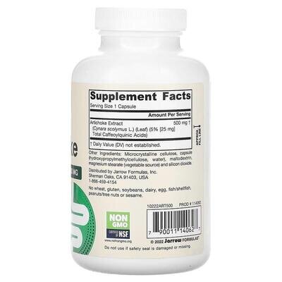 Артишок Jarrow Formulas Artichoke 500 мг, 180 капсул