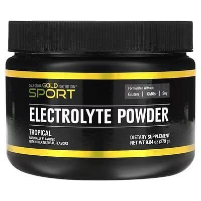 Електроліти California Gold Nutrition Sport з натуральним тропічним смаком, 279 г