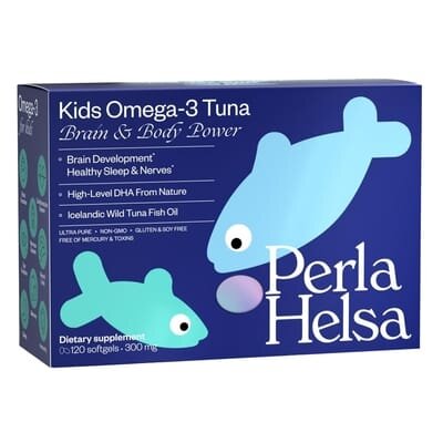 Жирні кислоти Perla Helsa Натуральна KIDS Омега-3 із високим рівнем ДГК по 300 мг капсули №120