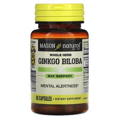 Гінкго Білоба Mason Natural Ginkgo Biloba, 60 капсул